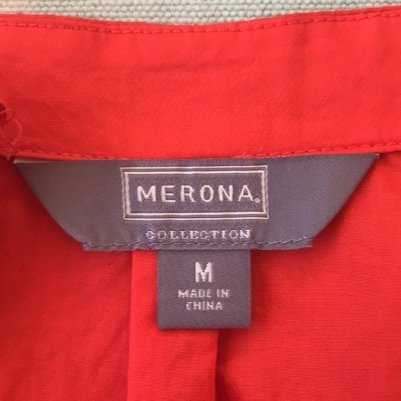 Merona Embroidered Gator Country Pleated‎ Detail Short Sleeve Top - Picture 8 of 13